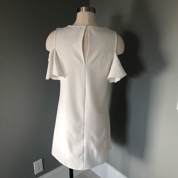 SheIn White Ruffle Cold Shoulder Mini Dress - Picture 5 of 16